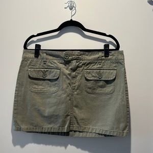 Old Navy ultra low waist mini skirt - green khaki